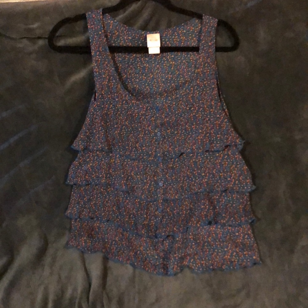 Teal flower top
